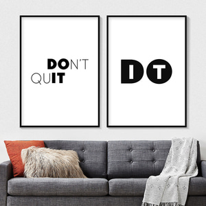 DON&#039;T QUIT/DO IT 타이포그라피 인테리어 포스터