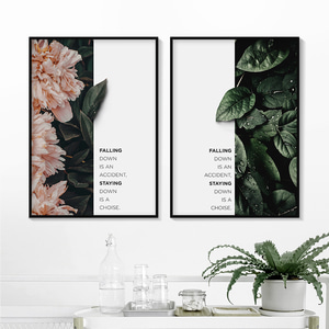 하프 디비전 꽃&amp;식물 인테리어 포스터 #1