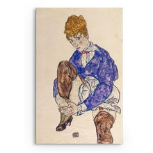 [에곤 쉴레] 오른쪽 다리를 잡고있는 예술가의 아내 초상화